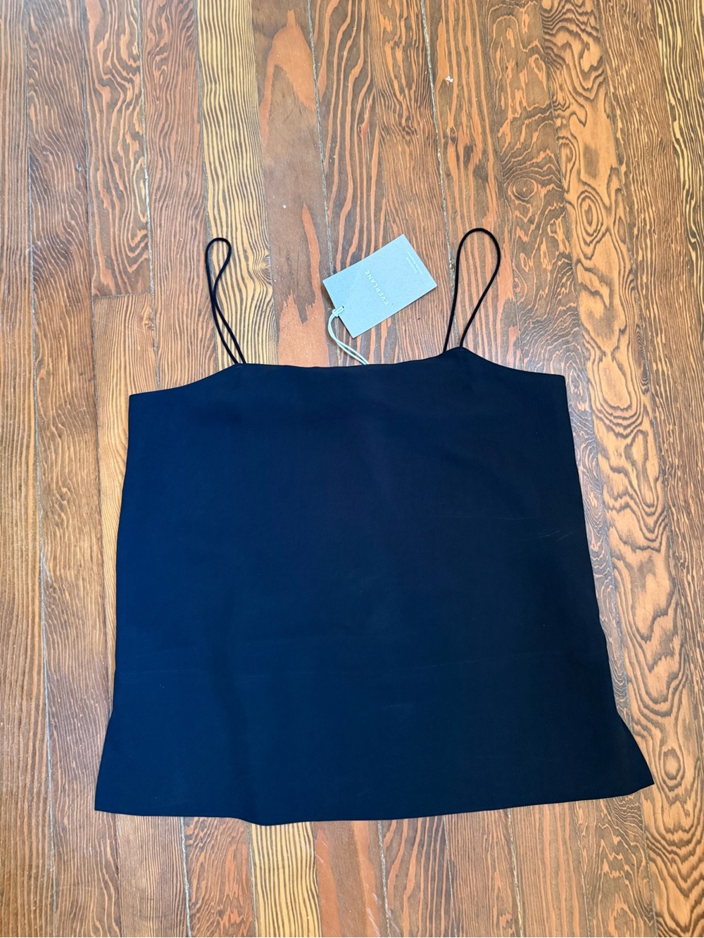 Everlane Black Cami Tank with Spaghetti Straps